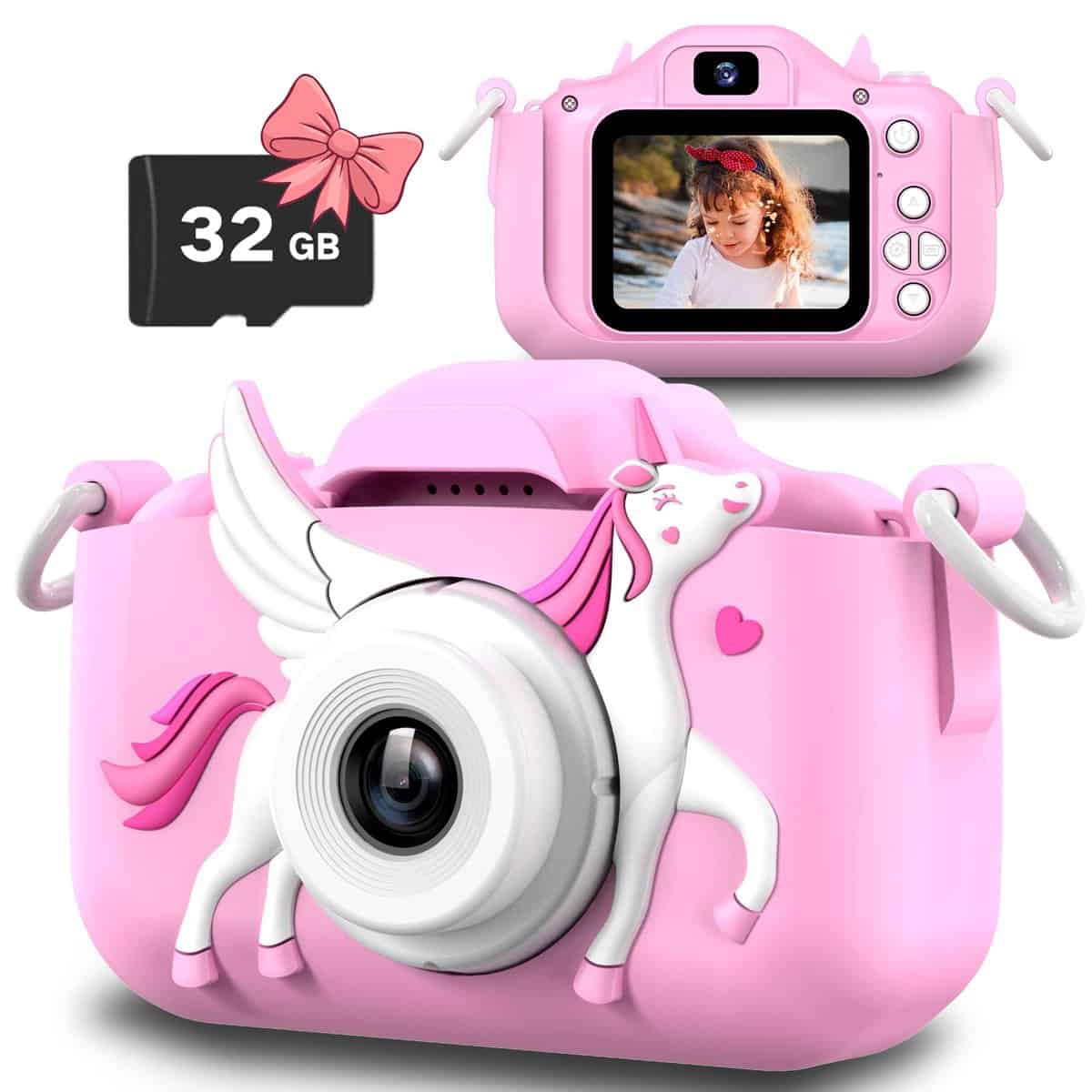 Slothcloud Fotocamera Selfie per Bambini,Regali di Compleanno per Ragazzi dai 6 ai 12 Anni,Videocamere Digitali HD per Bambini Piccoli,Giocattolo per Adolescenti di 6 7 8 9 10 Anni Con 32GB Scheda