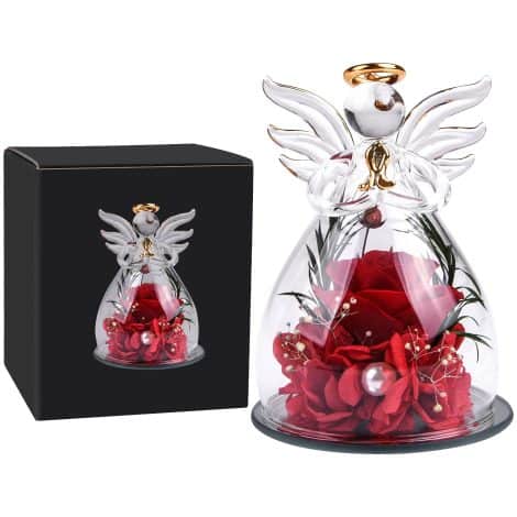 Regalo Natale donna: delicate rose conservate a mano, perfetta per mamma, nonna, fidanzata. Per San Valentino, compleanni e decorare la casa!
