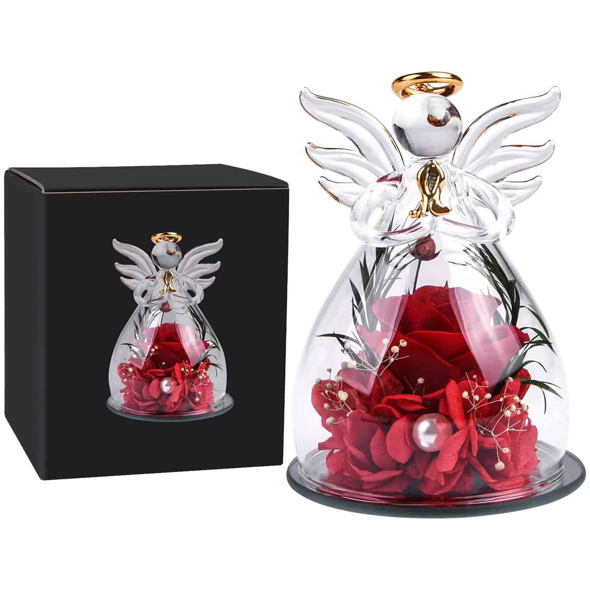 Regali Natale Donna, Fiori Conservati a Mano Rosa Perpetua per La Mamma, Nonna, Fidanzata, San Valentino, Ringraziamento, Compleanno, Decorazione Della Casa, Regali per Le Donne per Il Compleanno