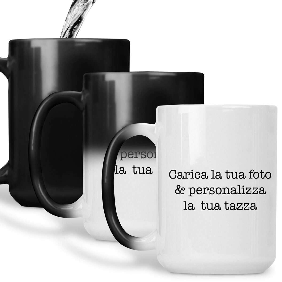 Teetaly Tazza Magica Personalizzata – Tazza che Cambia Colore Personalizzabile con Foto, Testo, Nome