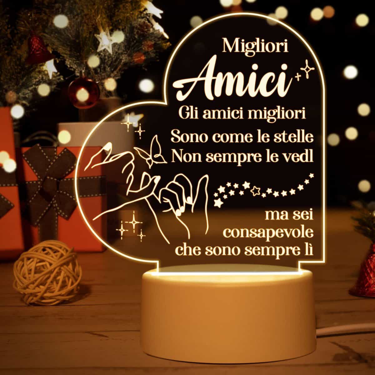 Regali per le Donne - Compleanno, Incisione Luci Notturne, Migliori Amici, Lei, Sorelle, Moglie, Amicizia, Natale Anniversario