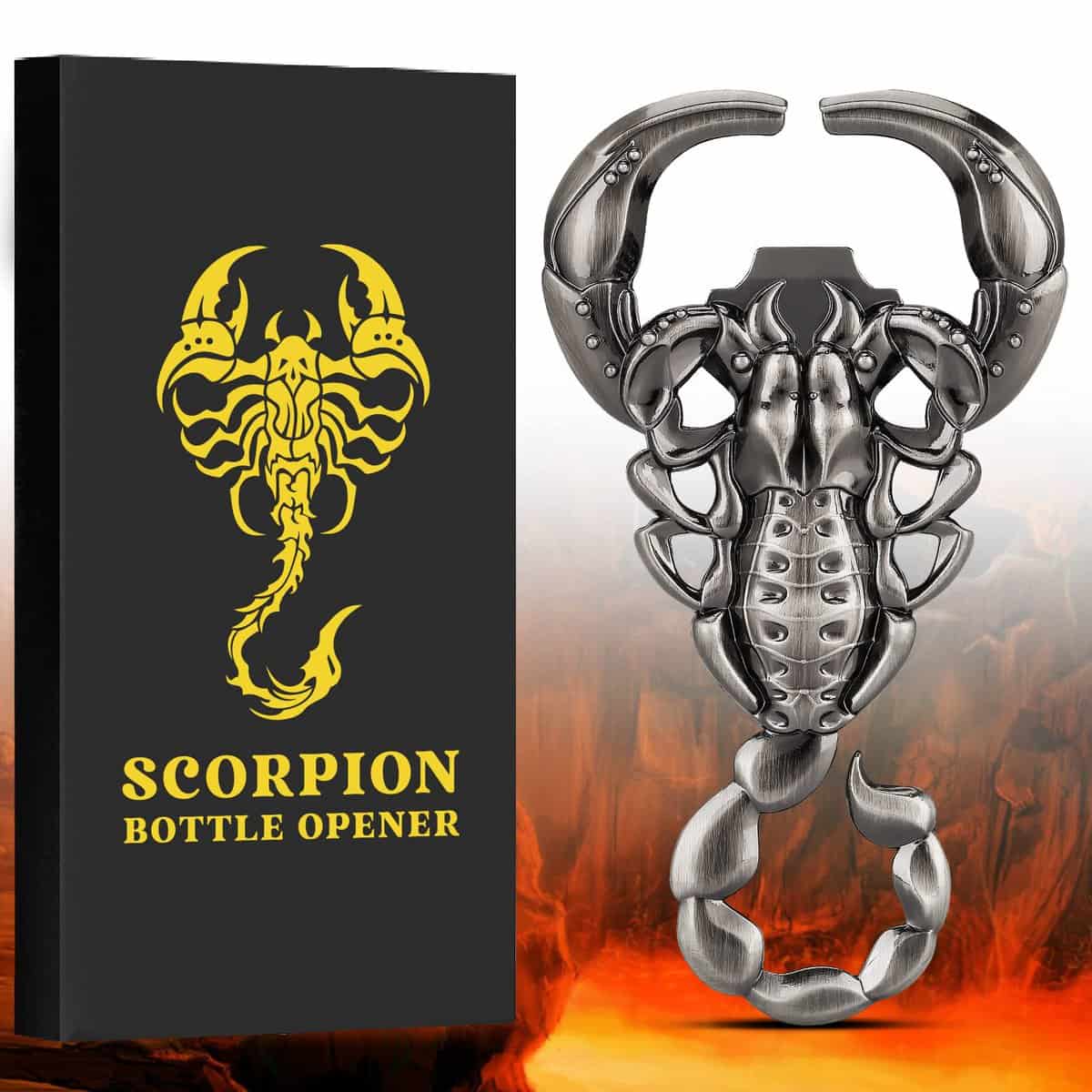 LULLEA Apribottiglie di Birra di Scorpion, Regalo Uomo, Regalo Uomo Compleanno, Regalo per Uomo, Donne, Festa del Papà, Idea Regalo Uomo Originale, Regali Natale per Lui, Papà, Marito Fidanzato