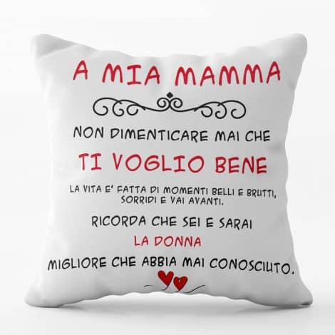 Cuscino Speciale per Mamma – Ideale come Regalo di Natale o Compleanno – Dimensioni 40x40cm – Confortevole imbottitura.