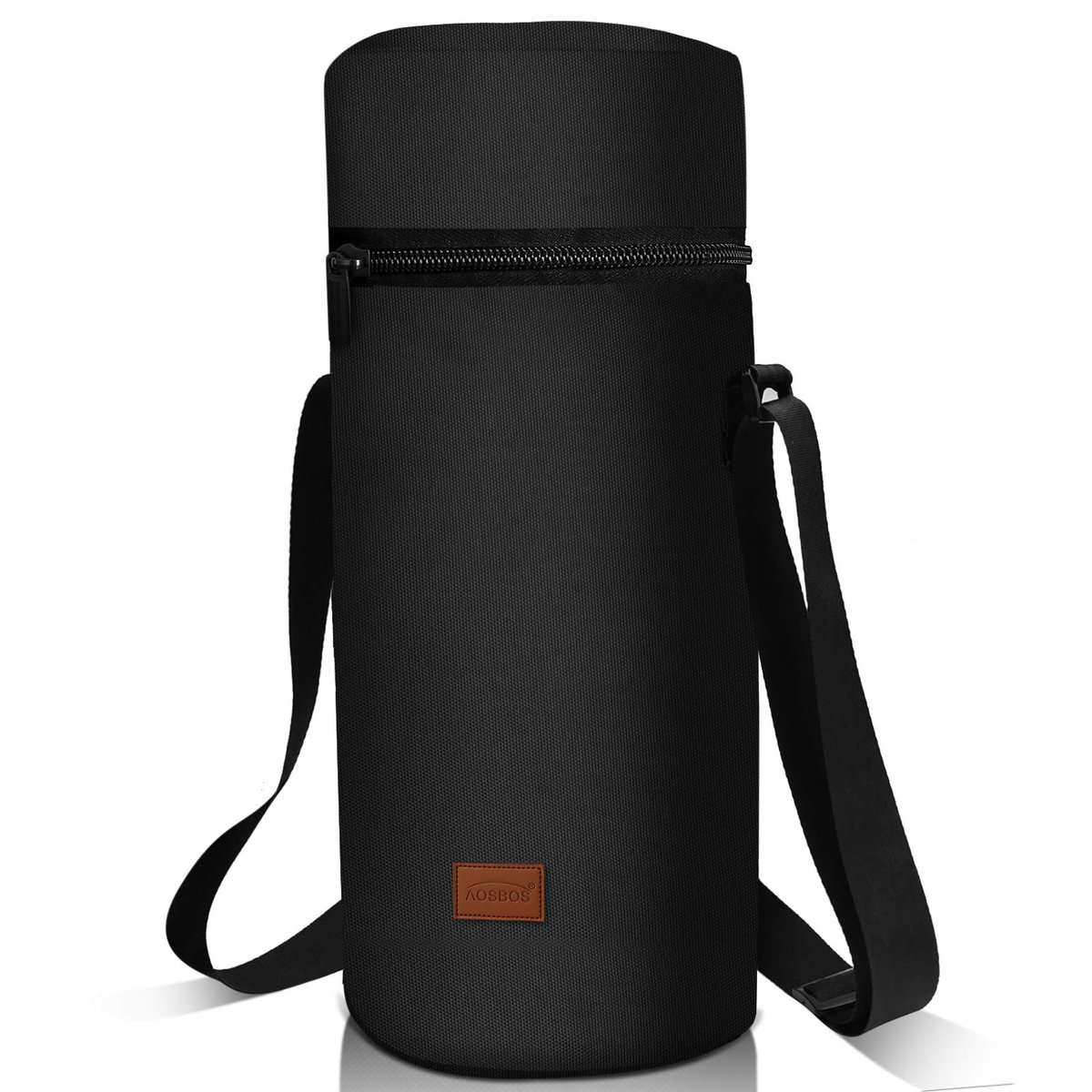 Aosbos Sacchetti Regalo Bottiglia Acqua di Vino da 1.5L, Grande Borsa Termica Con Tracolla Regolabile, Ideale Regali Natale per Picnic, Campeggio, Party, Stile Classico