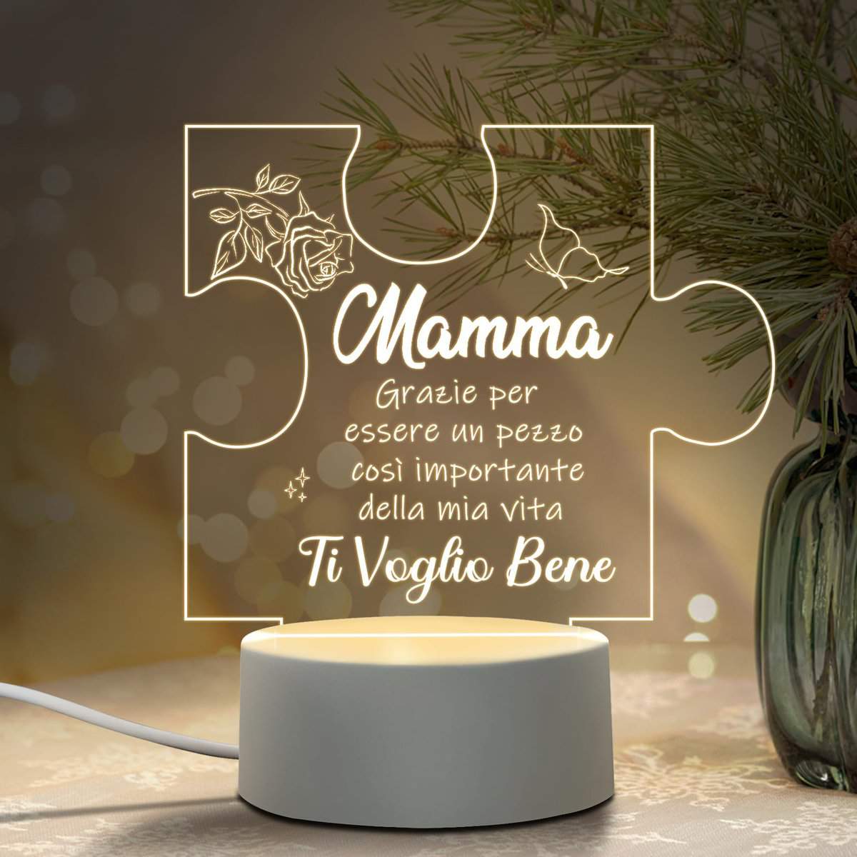 Oizzduru Regali per la mamma, Regali di compleanno per mamma da figlia figlio lampada regalo di compleanno, Natale, festa della Mamma