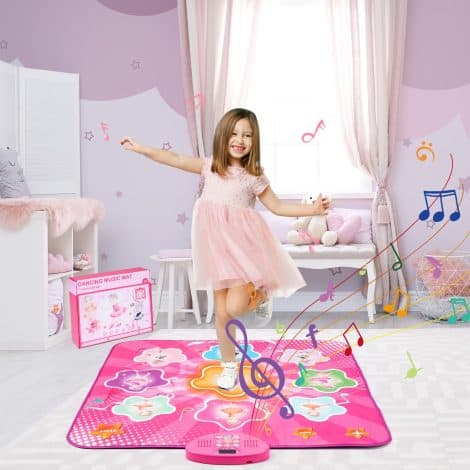 Tappetino da Ballo Musicale per Bambini, con 7 modalità di gioco e musica integrata. Perfetto per regali di compleanno per bambini dai 3 ai 9 anni.
