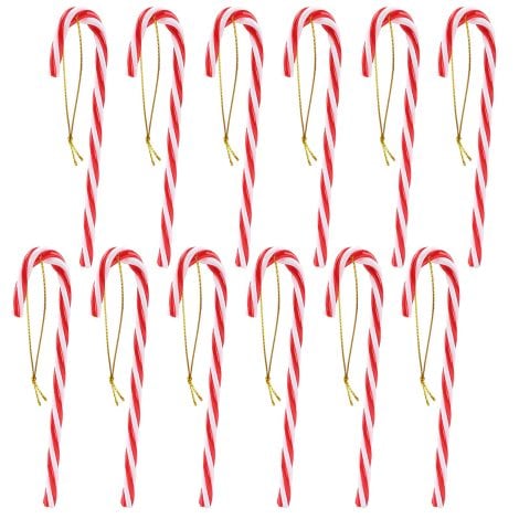 Decorazioni albero di Natale Annhao, 30 pezzi Plastica Candy Cane natalizi per decorare l’albero, casa e festa.