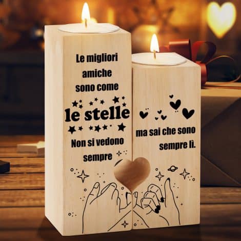 PRSTENLY – Regalo Compleanno per l’Amica: Portacandele, Idee Regalo per Migliore Amica Donna per Natale, Compleanno, Laurea, Amicizia.