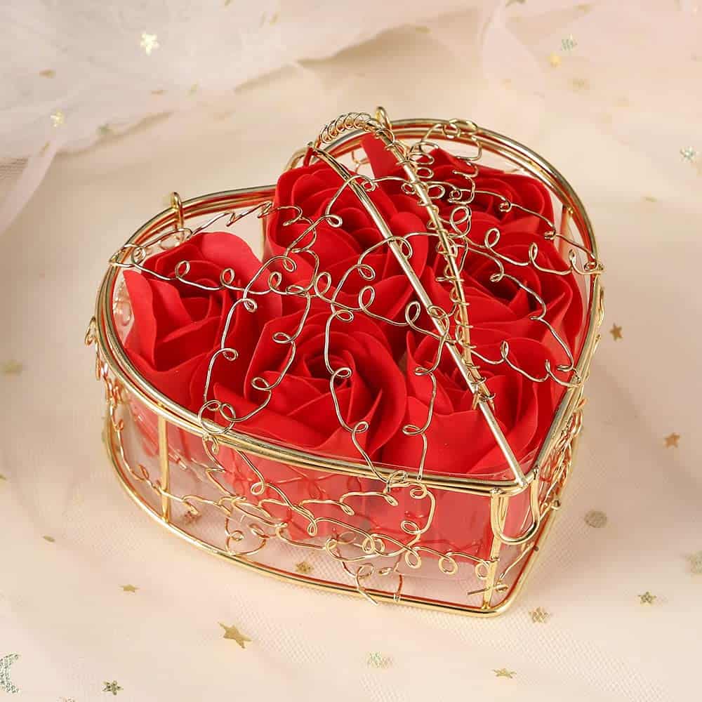 Geduoer Regalo di San Valentino per lei, decorazione della stanza profumata fiori rose artificiali, regalo fidanzata, moglie, mamma, nonna, festa della mamma, compleanno, anniversario