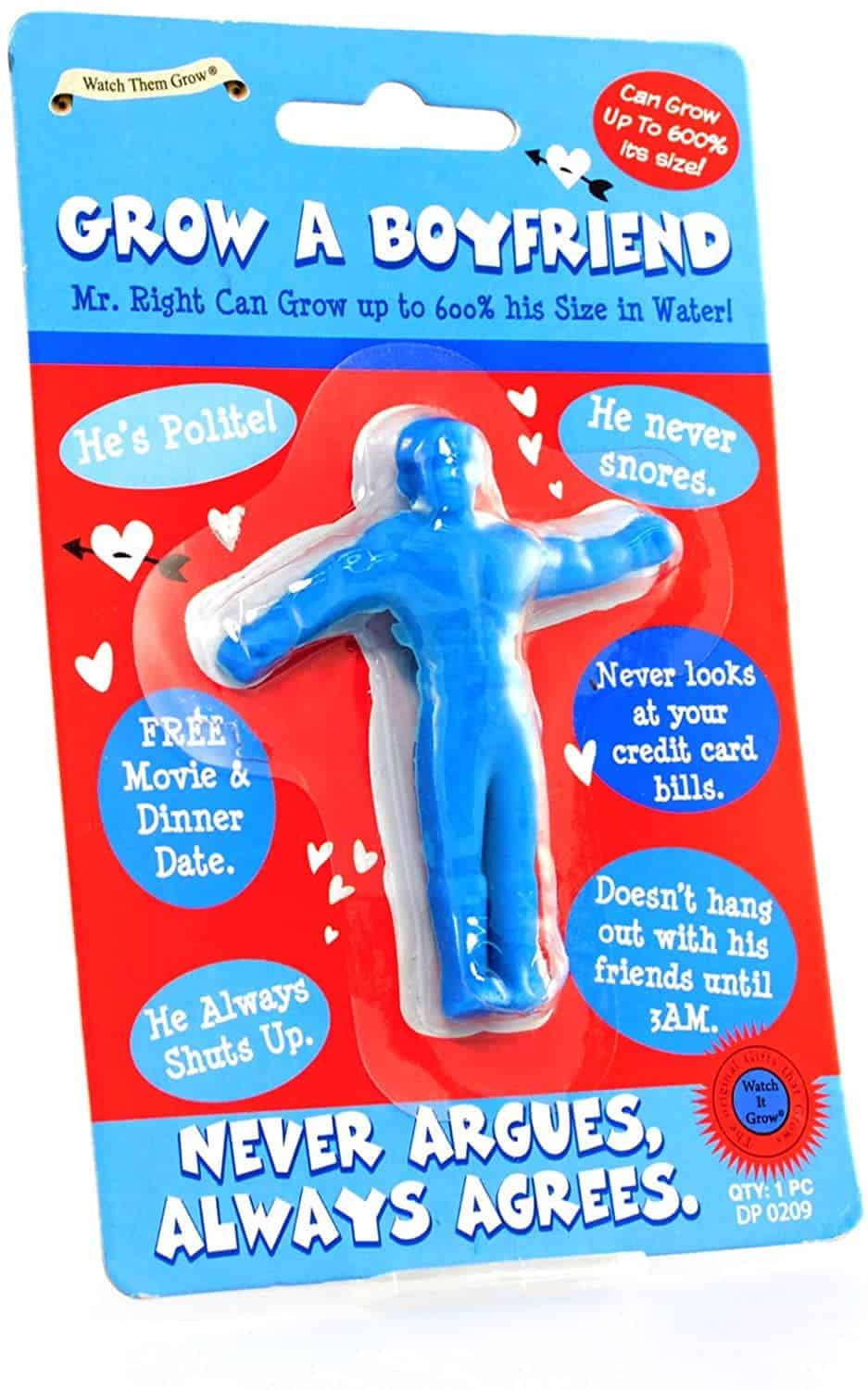 Diabolical Fai crescere un fidanzato, divertenti riempitivi per lei, regali di San Valentino per lei, regali di Babbo Natale segreti economici, regalo divertente di San Valentino