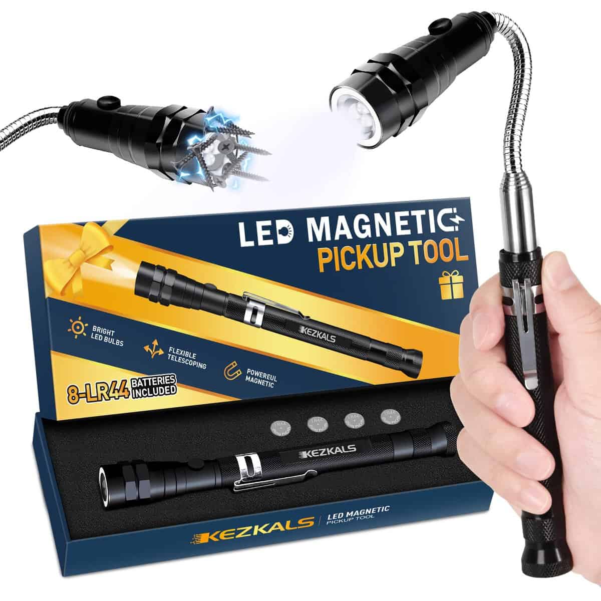 Regalo Uomo, Telescopico Magnetico con LED, Idee Regalo Uomo Natale, Idee Regali Uomo Natale Originali, Idee Regalo Uomo Natale Originale, Regalo Festa del Papà Idee Regalo, Regali per Papà Natale