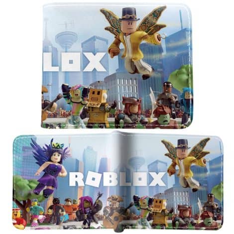 Portafoglio Roblox in pelle sintetica per ragazzi e ragazze, ideale come regalo per anniversari e amici.
