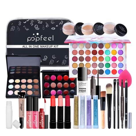 Set di makeup tutto in uno con 27 prodotti multiuso per trucco, perfetto per principianti e ideale come regalo di Natale per donne e ragazze.
