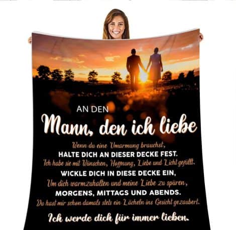 UOOYAA Coperta San Valentino per lui: comfort e romanticismo in un regalo speciale per il tuo marito.