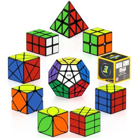 ROXENDA Set di Cubi Veloci, [10 Pezzi] 2X2 3X3 2X3 Axis Skewb Ivy Windmill Fisher Dodecahedron Piramide, Facile da Girare e Divertente da Giocare.