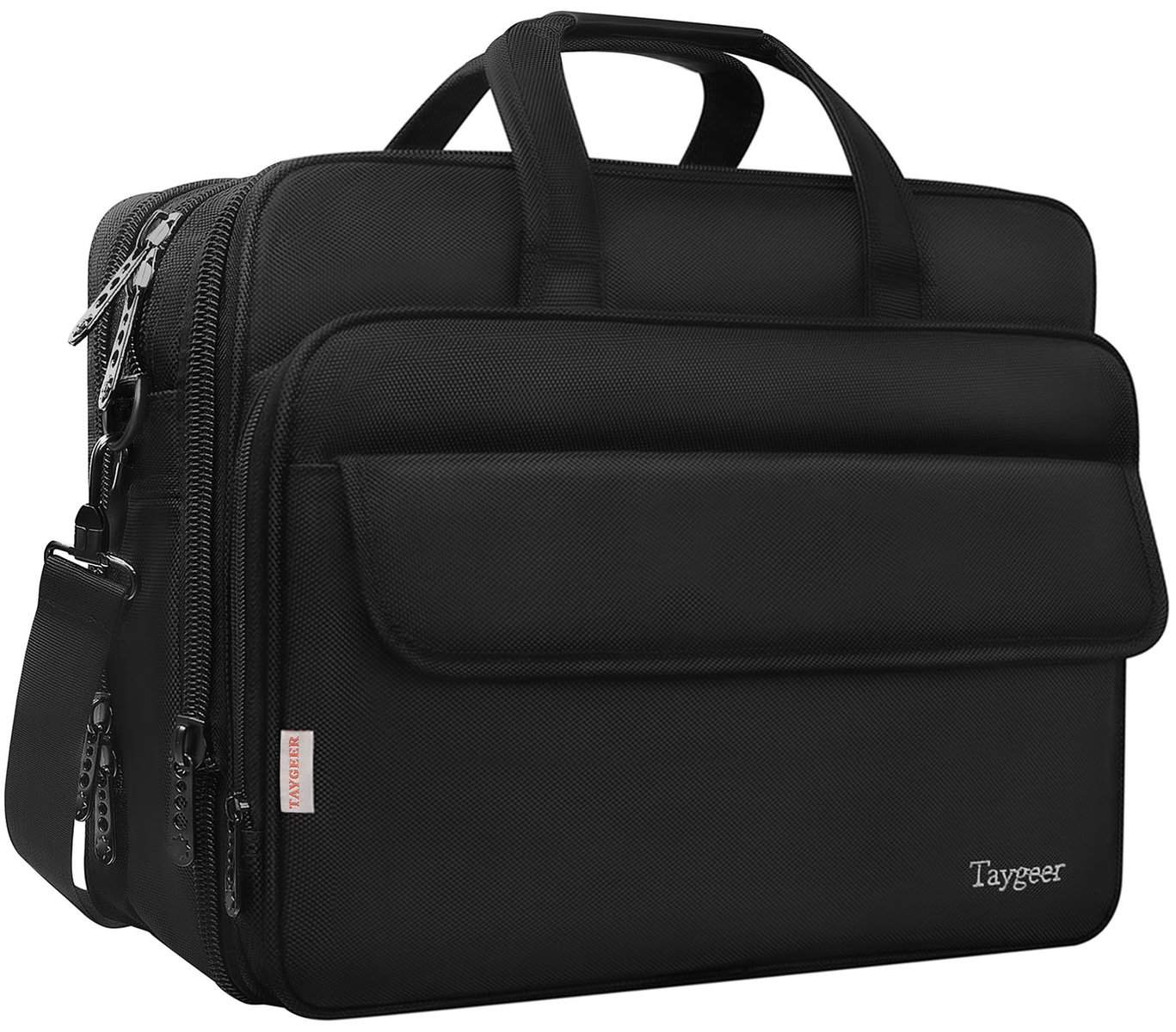 Taygeer Borsa Porta PC, 17 Pollici Borsa per PC Portatile Notebook Impermeabile Borsa a Tracolla per Laptop Borsa da Lavoro per Uomini Donne Insegnanti Affari Viaggi Universitari, Nero