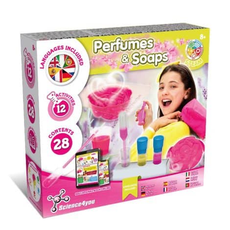Scienza4you-Laboratorio di Fragranze e Detergenti-Set per Creare Saponette Profumate-Laboratorio 12 Esperimenti Scientifici-Regalo per Bambini di 7, 8, 9+ Anni, 80003701