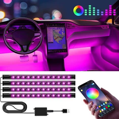 Striscia luminosa per auto Winzwon con app, adatta a qualsiasi occasione e facile da controllare!