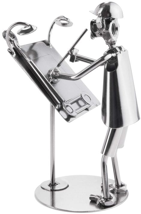 Figura artigianale metallica per architetti e progettisti – Idea regalo Brubaker Vite Uomo Architetto.