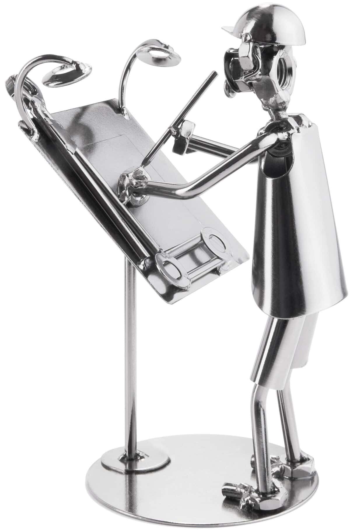 Brubaker Vite Uomo Architetto - Figura in Ferro Fatta a Mano Uomo in Metallo Progettista di Edifici - Figura in Metallo Idea Regalo per Architetti e Progettisti di Edifici