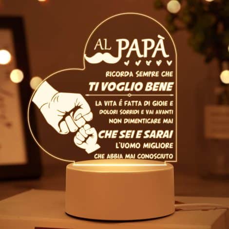 Buioata Atto Affettuoso, Papa Natale Illuminato, Luminosa Omaggio Compleanno, Idee Affettuose, Regali Figlia e Figlio per Papa