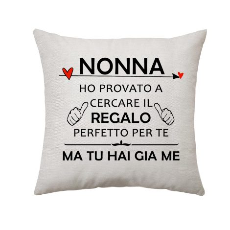 Regali per la Nonna: Cuscino Copri-Cuscino con Design Grazioso per Natale, Compleanno o Matrimonio!