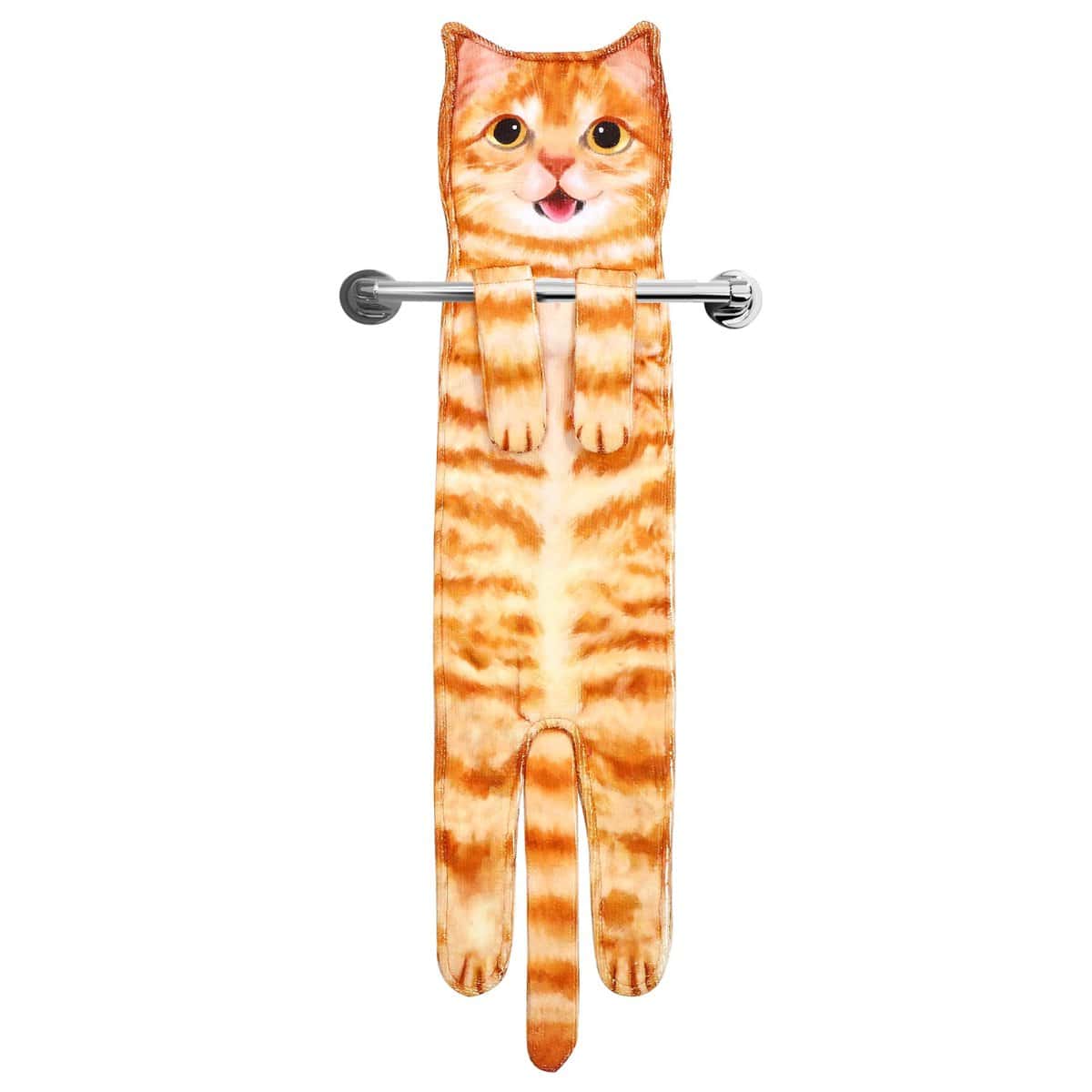 Regali Divertenti Gatto Asciugamani,Natale Decorazioni Asciugamano Cucina Bagno,Gatti Gadget Utili Originali,Idee Regalo Oggetti per La Casa Nuova,Regalo Compleanno per Donna Mamma Amanti dei Gatti