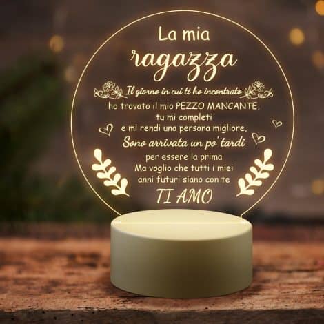 Lampada a LED (ragazza-2): Idea regalo per lei, notti romantiche illuminate, perfetto per San Valentino e anniversari.