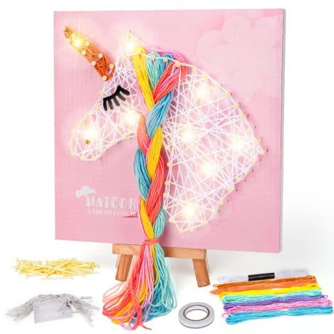 Fullove Unicorno Creativo con Luci LED: Ideale per regalo di compleanno, 6-14 anni.