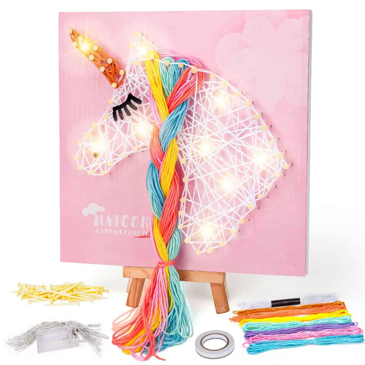 Fullove Unicorno Lavoretti Creativi per Bambini 6-14 Anni con Luci a LED - Regalo di Compleanno