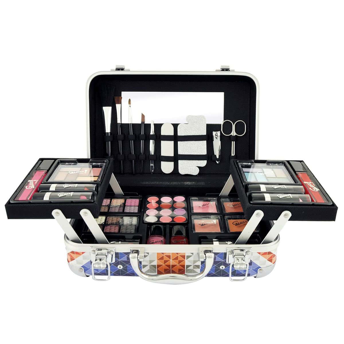 Gloss! Set regalo – Set trucco London Diamonds – 50 pezzi – Confezione regalo, regalo di Natale da donna, scatola per trucco
