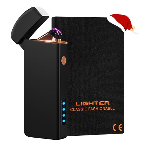Regalo per lui, Accendino Elettrico Coquimbo, USB Antivento per Candele, Cucina e Campeggio. Confezione regalo per Natale.