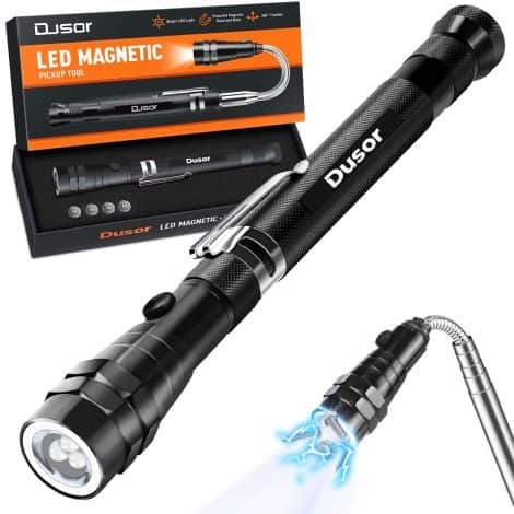 Dusor – Kit Regalo Uomo 2023: Asta Magnetica telescopica con LED, Gadget utili, per compleanni e Natale.