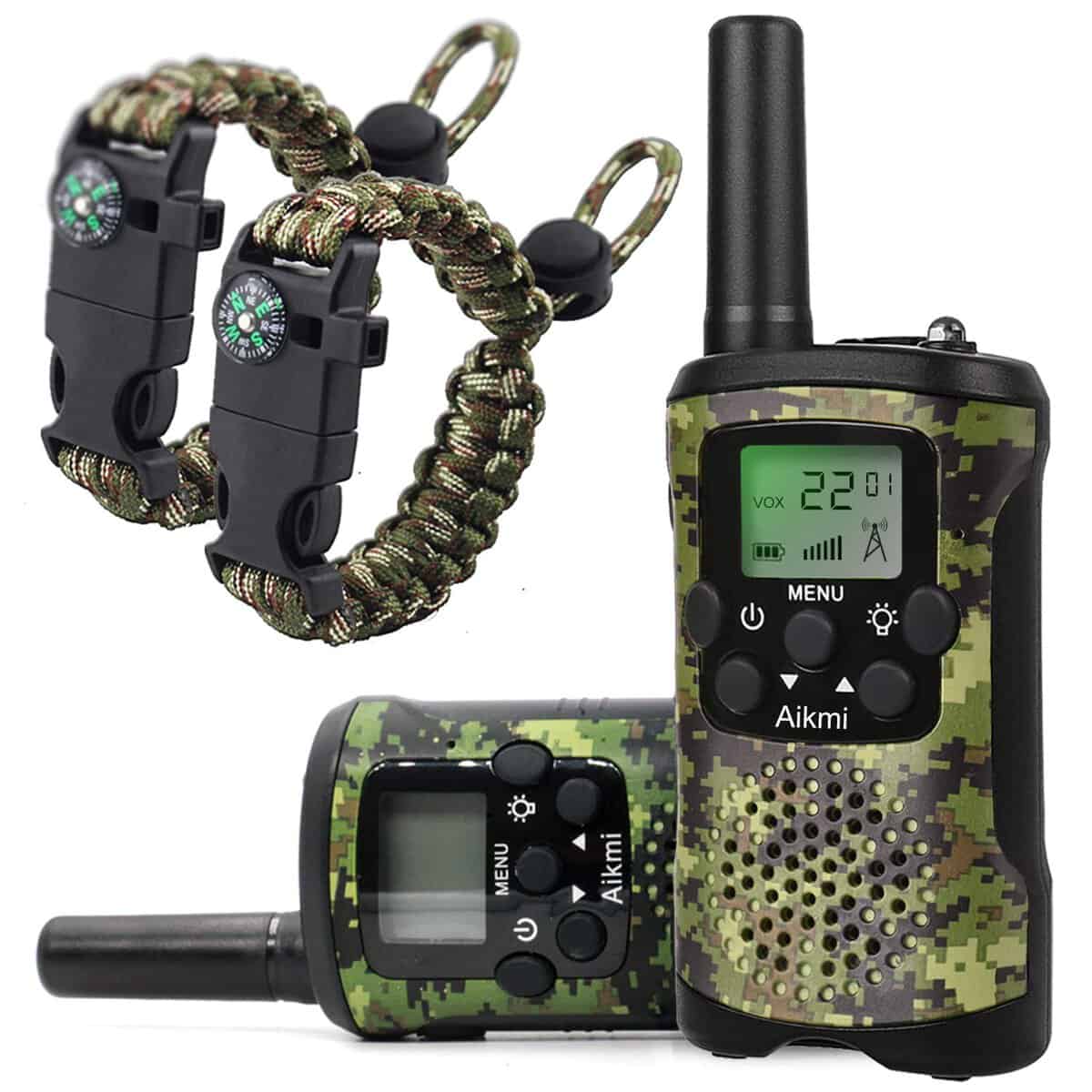 Giocattoli per Ragazzi 4-12 Anni Walkie Talkie Bambini 8 Canali Radio Con Torcia LCD per Campeggio Avventure Compleanno Giocattoli All'aperto Regali Bambino 5 6 7 8 Ragazzi Regali