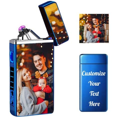 Accendino Personalizzato Qingxily con Foto – Un Regalo Ricaricabile per la Festa del Papà.
