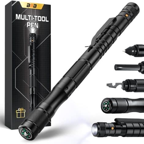 Regalo per uomo, BIIB gadget utili con bussola, penna multiuso. Idee regalo uomo compleanno/Natale, Festa del Papà, San Valentino.
