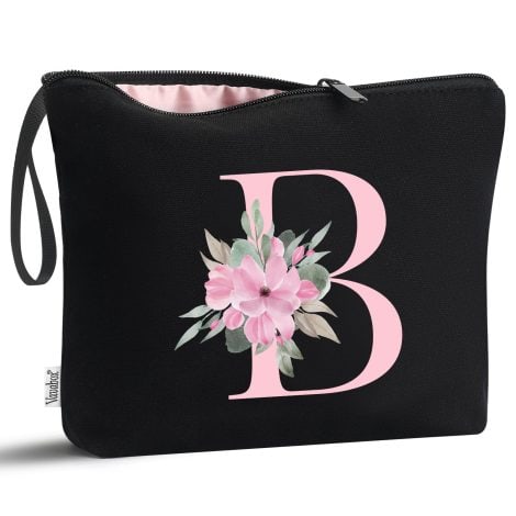 Vavabox Beauty case su misura A-Z, regalo compleanno donna, regalo sposa, damigella d’onore (A), B, personalizzato.
