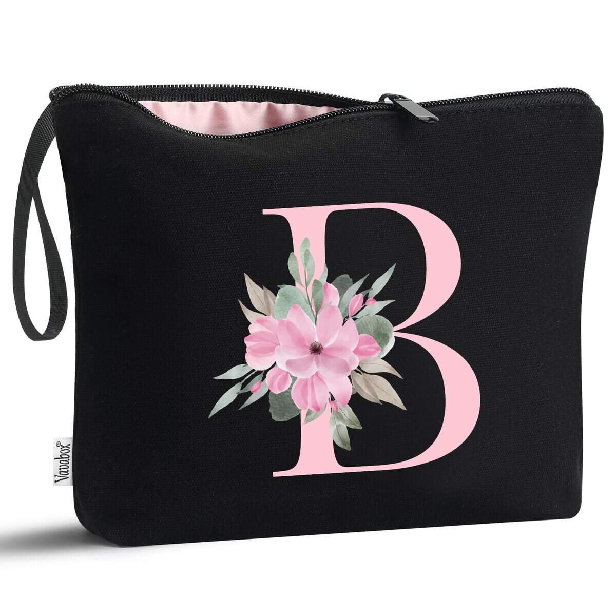 Vavabox Beauty case personalizzato A-Z, regalo di compleanno per donne, regalo per sposa, damigella d'onore (A), B, Personalizzato