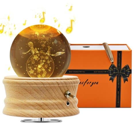 Carillon Sfera di Cristallo 3D con Luce Calda e Girevole a 360° per tutte le occasioni speciali!
