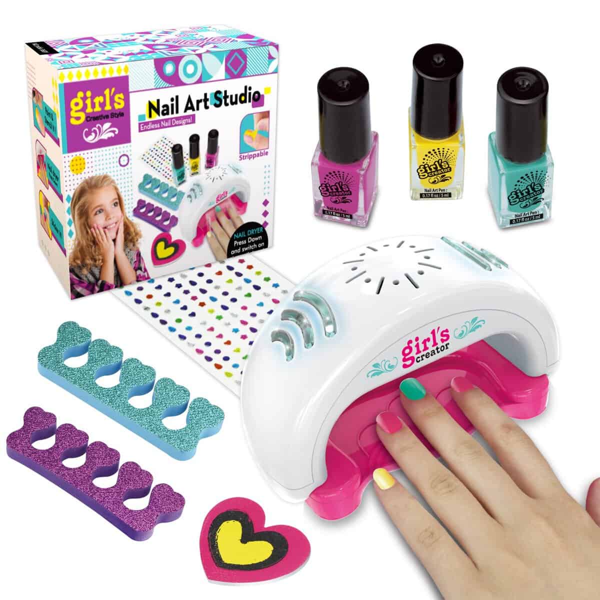 Giocattoli Bambina di 6 7 8 Anni, Giochi di Nail Arts Per Ragazze Bambini di 6 7 8 9 10 Anni Sets Unghie Per Bambina 6-12 Anni Gioco del Manicure Kit Set Smalti Per Bambina All'acqua Regalo