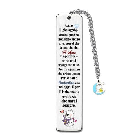Regalo personalizzato per fidanzato: segnalibro d’amore romantico, perfetto per compleanni, San Valentino o lauree.