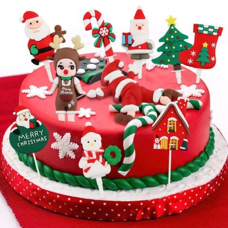 Decora-Cupcakes Natalizi Babbo Natale 10 pezzi, Ideali per Natale,  Decorazioni Cupcake Festive.