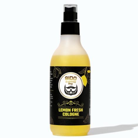 SIDO BARBER Acqua di Colonia dopobarba per uomo (250 ml, Limone Fresco) – Spray da barbiere per la cura dopo la rasatura – Lenisce la pelle post-rasatura.
