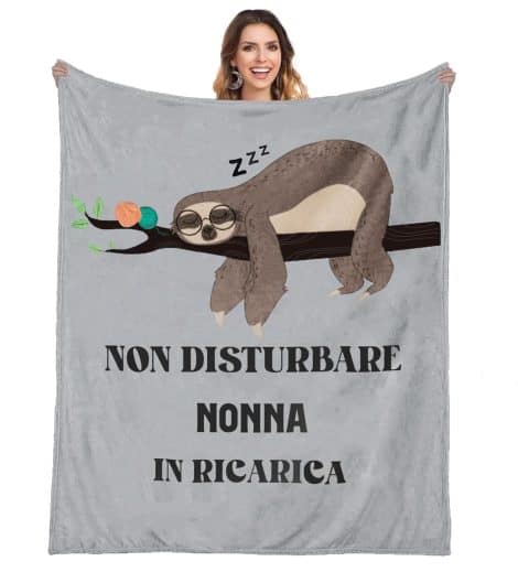 Coperta in flanella 130 x 150cm, regalo perfetto per la nonna per compleanni, feste o Natale.