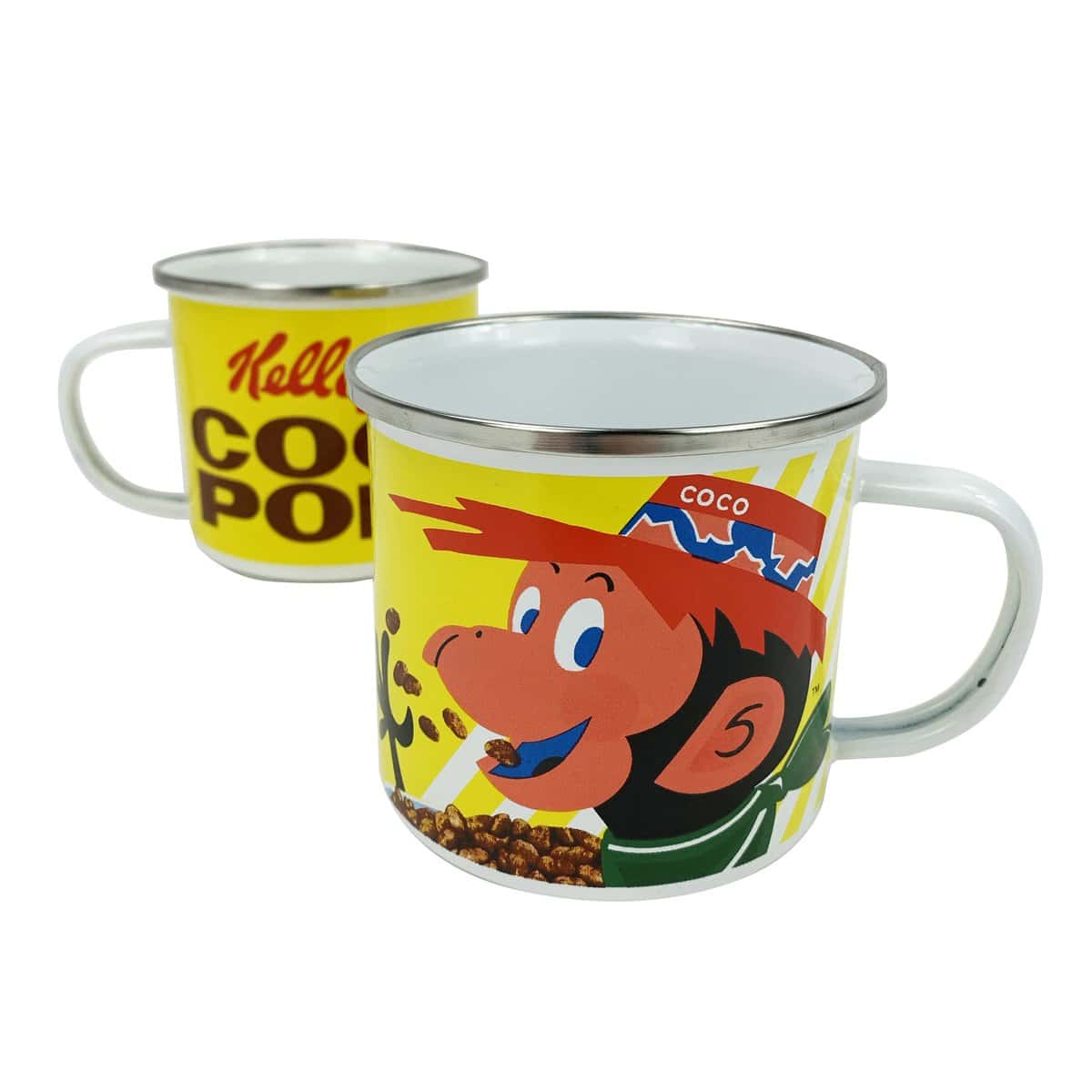 Kelloggs Coco Pops - Tazza da campeggio smaltata in stile retrò, ideale come regalo per roulotte e accessori da campeggio, per donne, uomini e bambini