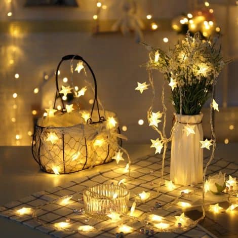 Lecone luci decorative a batteria LED, ideali per albero di Natale, Halloween, matrimonio, festa, giardino.