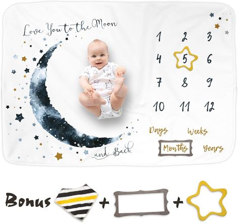 Coperta per neonato maschio Luka&Lily – copertina neonato 150x100cm – tappeto mesi neonato – regalo baby shower e compleanni bambini