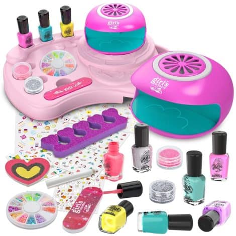 Set per unghie e smalti per bambine LemonDream: perfetto regalo per bambine di 6-12 anni.
