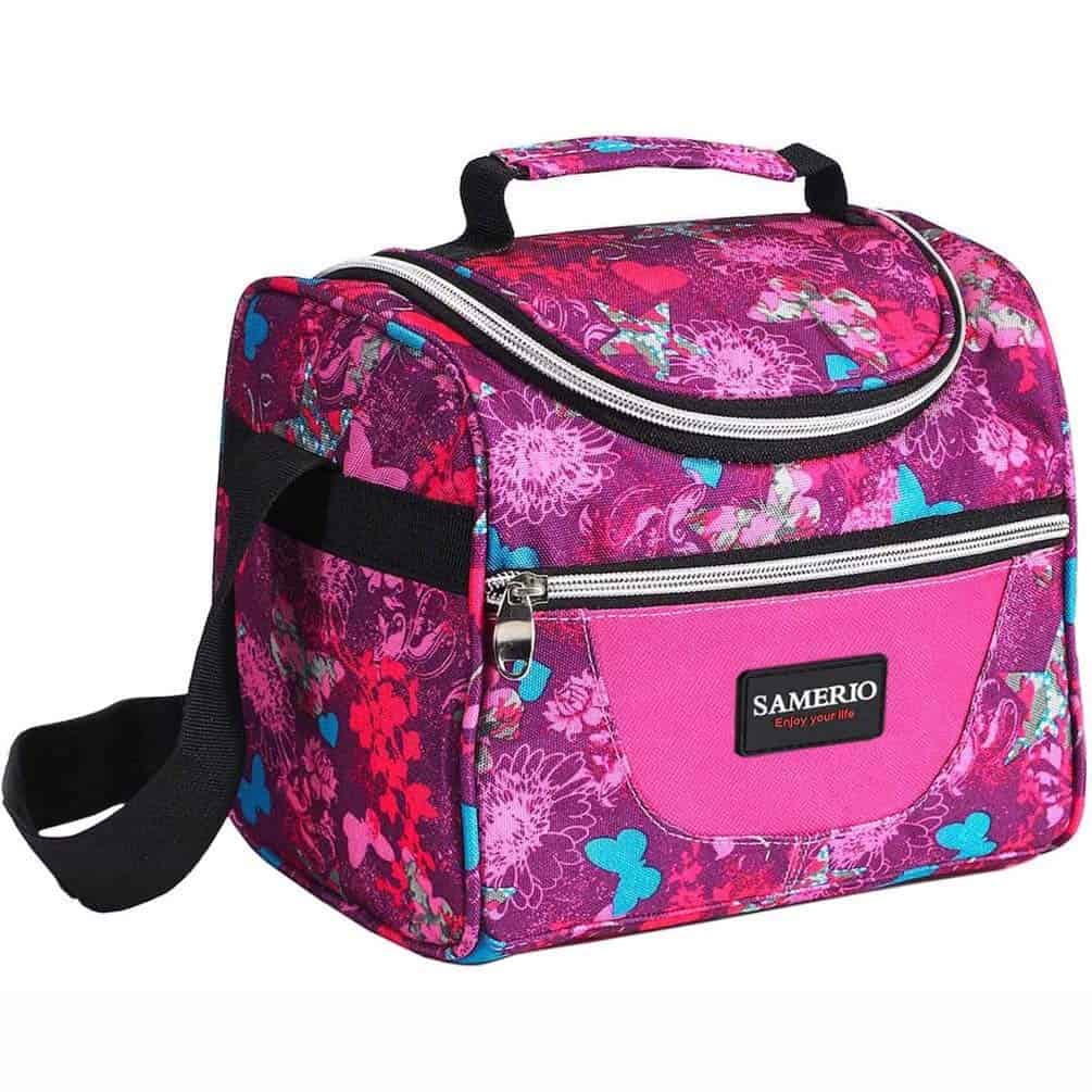 SAMERIO Bambini Pranzo Borsa Termica Porta Merenda Bambina Scuola Lunch Box Per Le Elementari Contenitore Termico Borsa Frigo Piccola Asilo Nido