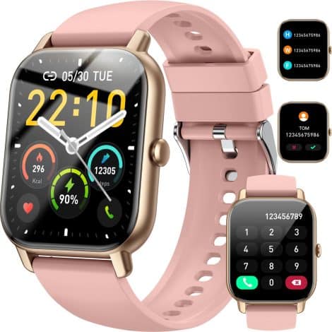 Smartwatch con monitoraggio delle chiamate, del sonno e del battito cardiaco, impermeabile IP68, per Android.